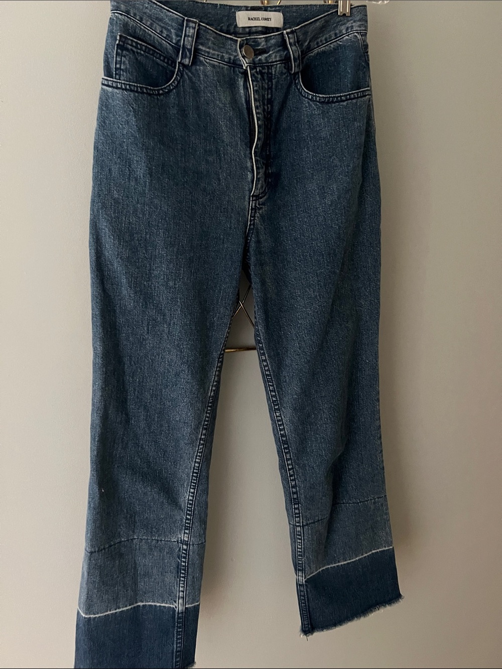 Rachel Comey Indigo Panel Hem Jeans